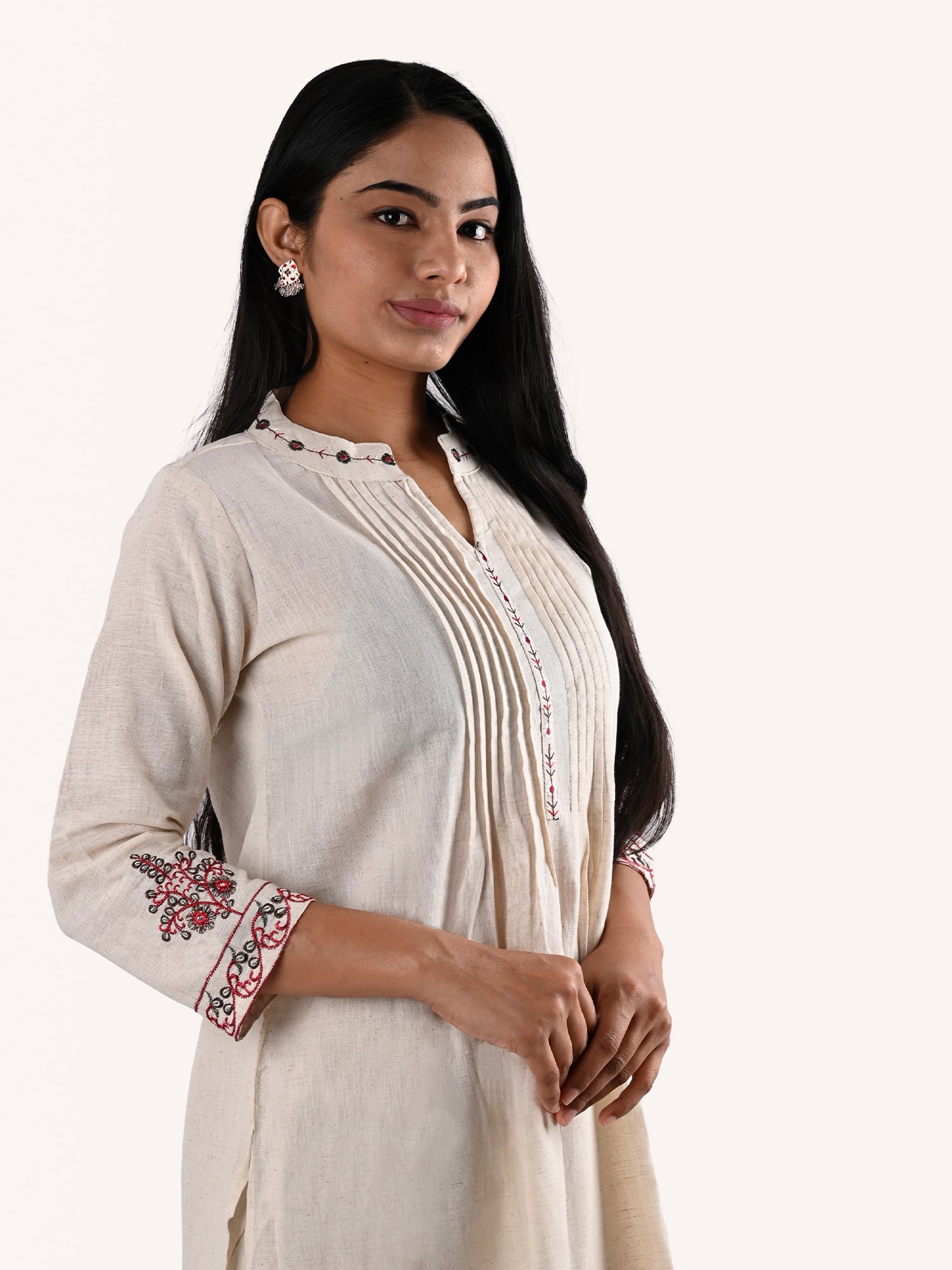 Ivory Embroidered Suit Set