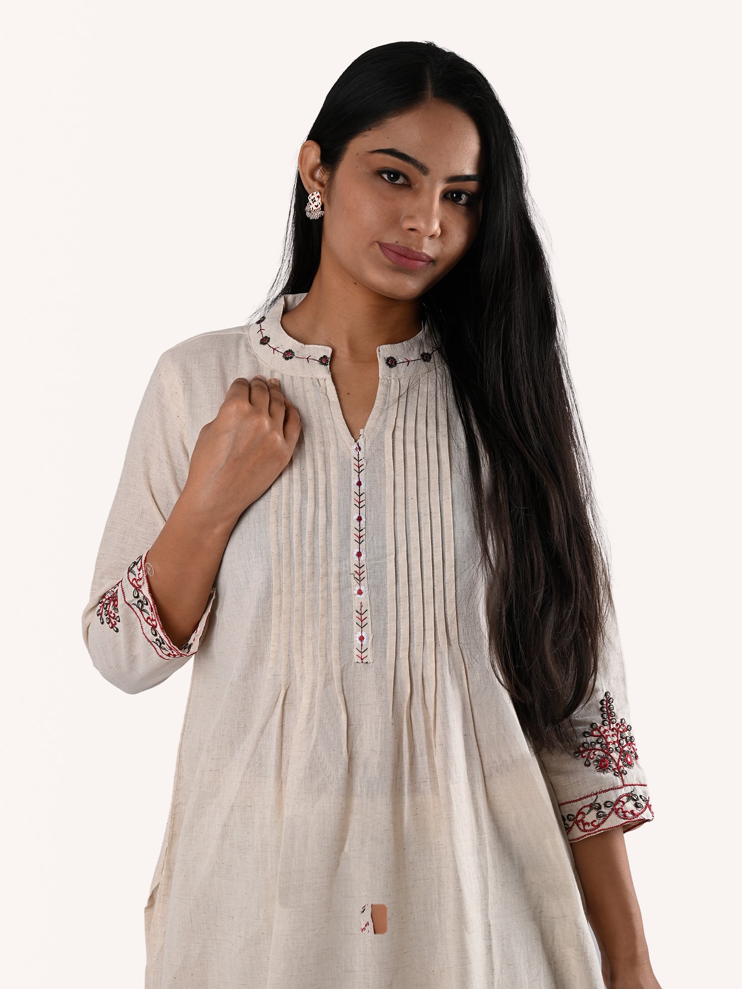 Ivory Embroidered Suit Set